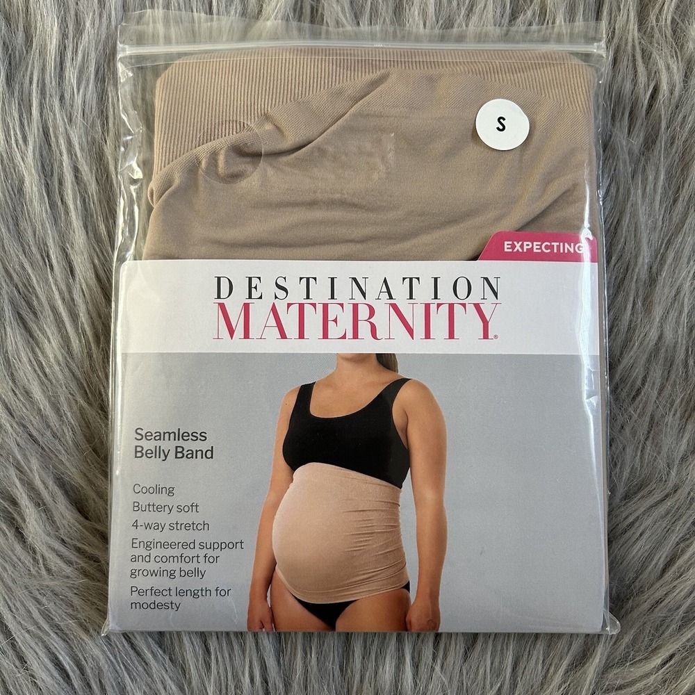 Destination Maternity Seamless Belly Band Women's Size Small Light Taupe Cooling